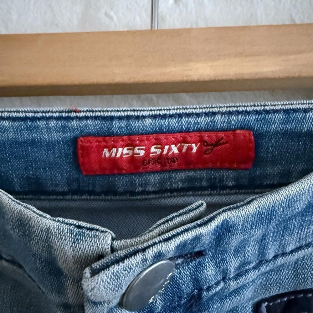 Y2K Miss Sixty Denim Mini Skirt with Zipper Size S - Picture 3 of 6